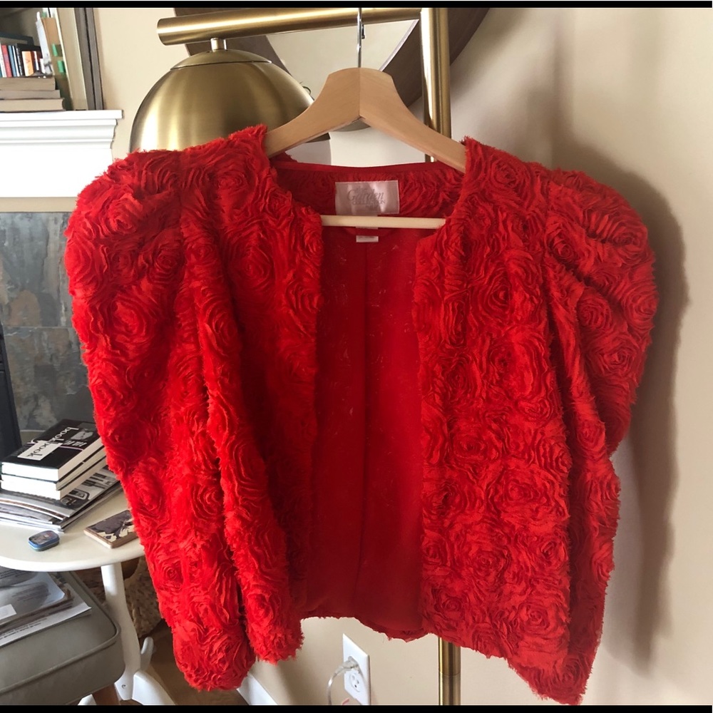 H&M Garden Collection Red Rose Blazer